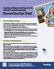 TOEFL Scores You Can Trust Flyer thumbnail