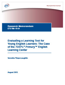 En savoir plus sur l’évaluation d’un outil d’apprentissage pour les jeunes apprenants de l’anglais : Le cas du TOEFL Primary English Learning Center