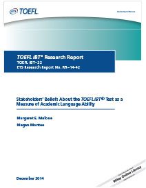 Lisez-en plus sur les opinions des parties prenantes concernant le test TOEFL iBT comme mesure de la capacité linguistique académique