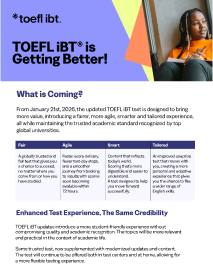 Flyer étudiant TOEFL iBT