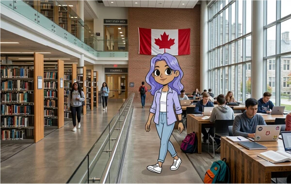 Image animée avec un drapeau canadien